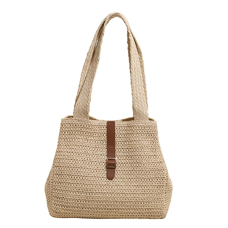 Simple Single-shoulder Large-capacity Tote Bag for Spring and Summer Beach
