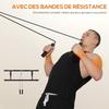 Pull-Up Bar Doorway Pull-Up Bar with Resistance Bands Padded Handles 100 X 43 X 27 Cm Black