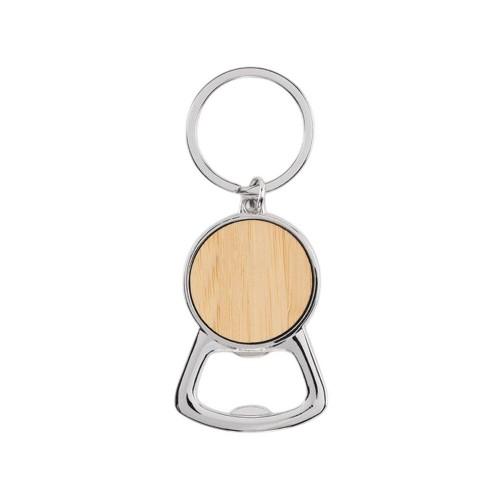 MidOcean Keypop Bamboo Recycled Aluminium Bottle Opener Keyring