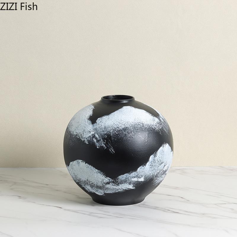 Snow Mountain Clouds and Mists Vase Resin Flower Pots Table Decoration Flowers Arrangement Floral Vases Room Aesthetic Decor