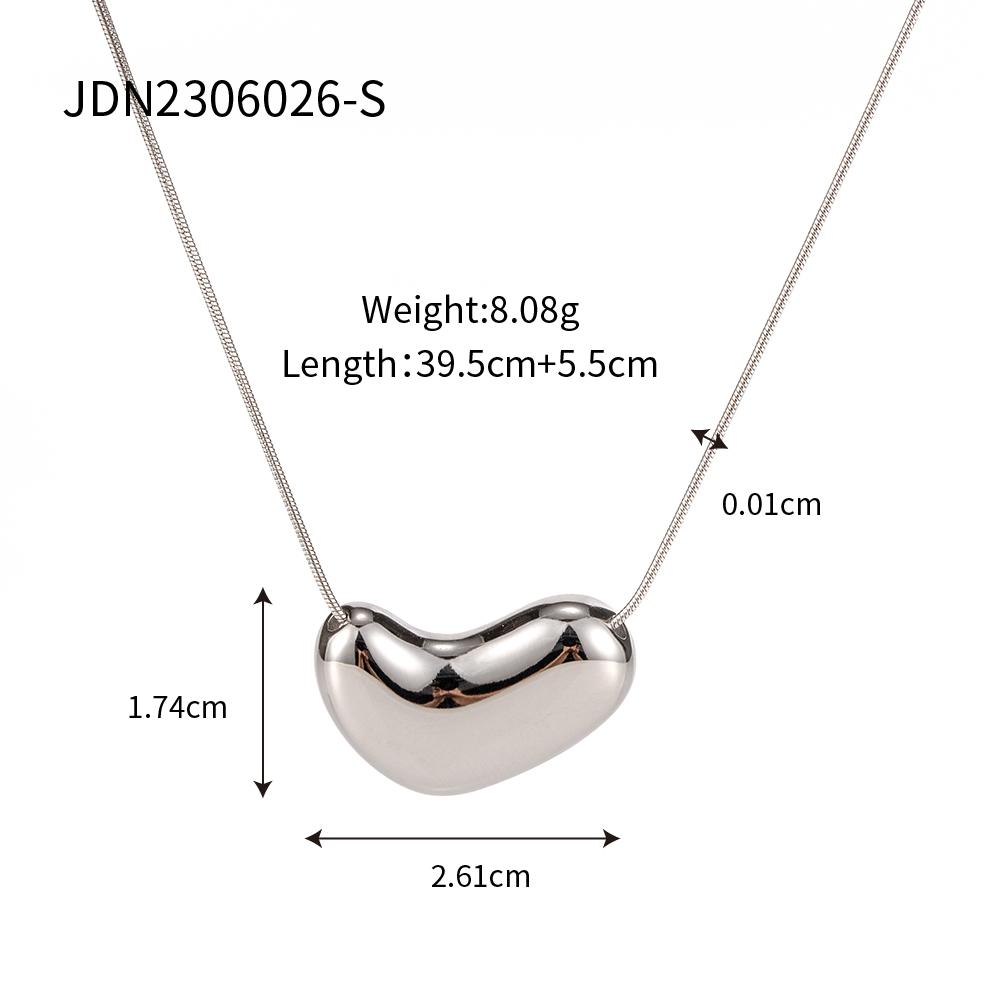 

Youthway Stainless Steel Trendy Metal Snake Bone Chain Irregular Heart Pendant Necklace Charm Jewelry For Women