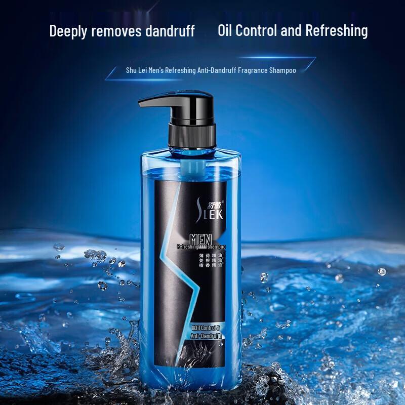 SLEK Men's Refreshing Anti-Dandruff Fragrance Shampoo