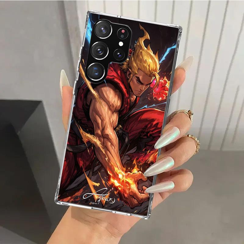 Game S-Street F-FighterS Phone Case for Samsung Galaxy S26 S24 S23 Ultra S25 Edge S22 S21 Plus S20 FE + Soft Print Shell Funda G