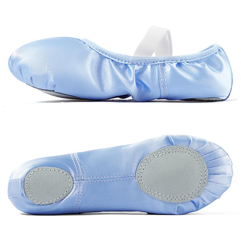 

Розово-синие детские танцевальные туфли для девочек, обувь для йоги, балетная танцевальная обувь для практики 38 синий