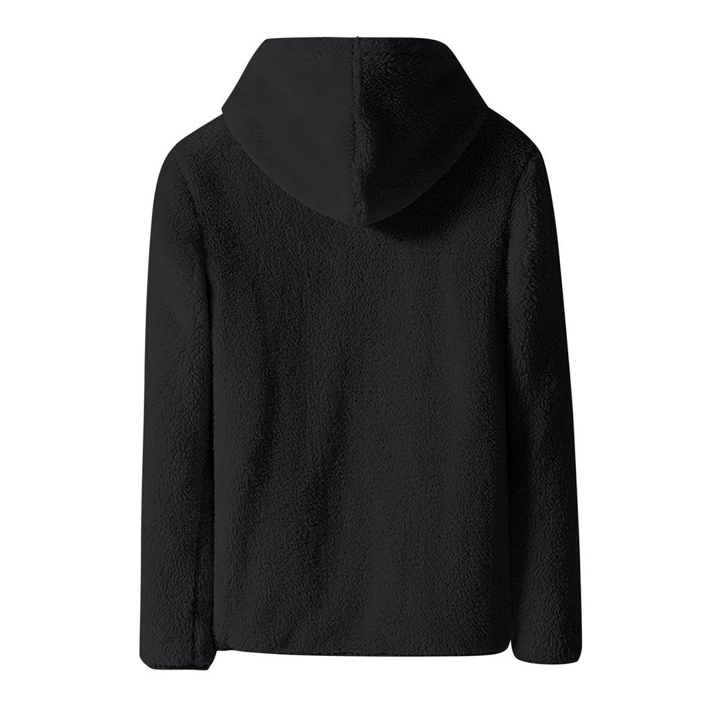 Jednokolorowy damski dwustronny koralowy aksamitny luźny sweter z kapturem ciepły damski zapinany na zamek błyskawiczny kurtka z wełny jagnięcej