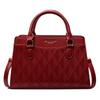 Korean version of high-value fashionable red bag women's 2025 autumn handbag bridal bag festive atmosphere simple bag