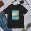 Mt Fuji Japanese Art T Shirt Vintage Mountain Vintage Casual Stretched Stylish Unisex Designer Clothes Versatile