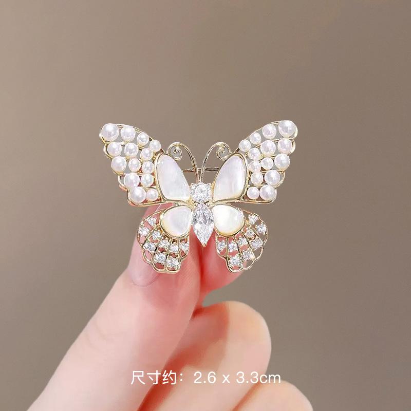 Fashion Corsage Brooch High-End Female Anti-Light Butterfly Brooch High-End Niche Corsage