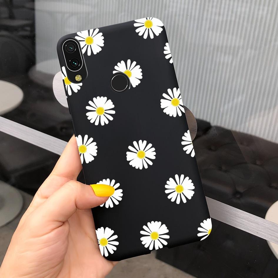 Soft Case For Xiaomi Redmi Note 7 Cover Funda For Redmi 7 7A Fashion Silicone Sunflower Phone Case on Redmi Note7 Pro Back Cover