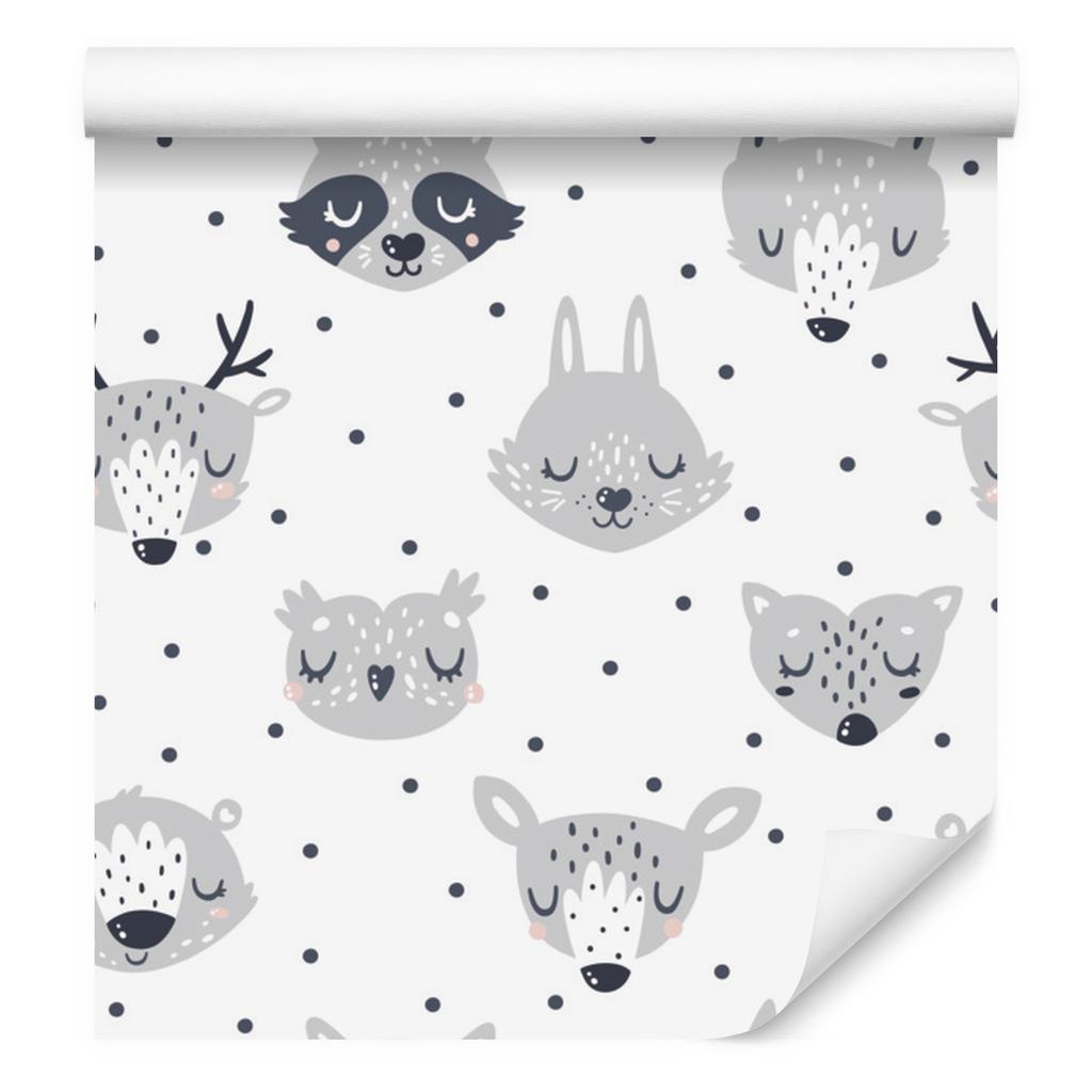 Wallpaper Teddy bears owls hares deer for living room and bedroom 50x1000