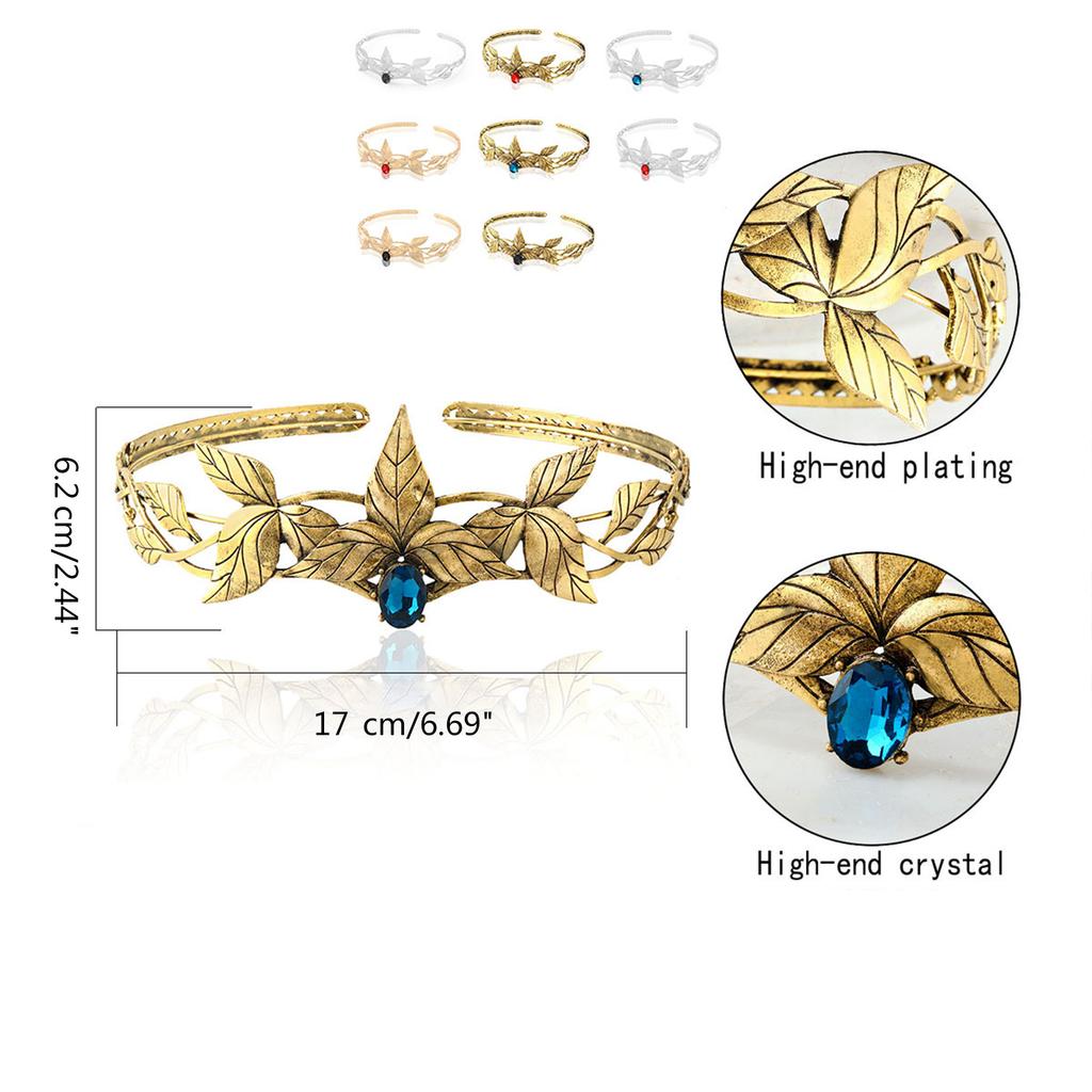 Diademă Metalică Formă Frunze Aurii/Argintii Crăciun Nuntă Petrecere Mireasă Stil Baroc Diademă de Păr