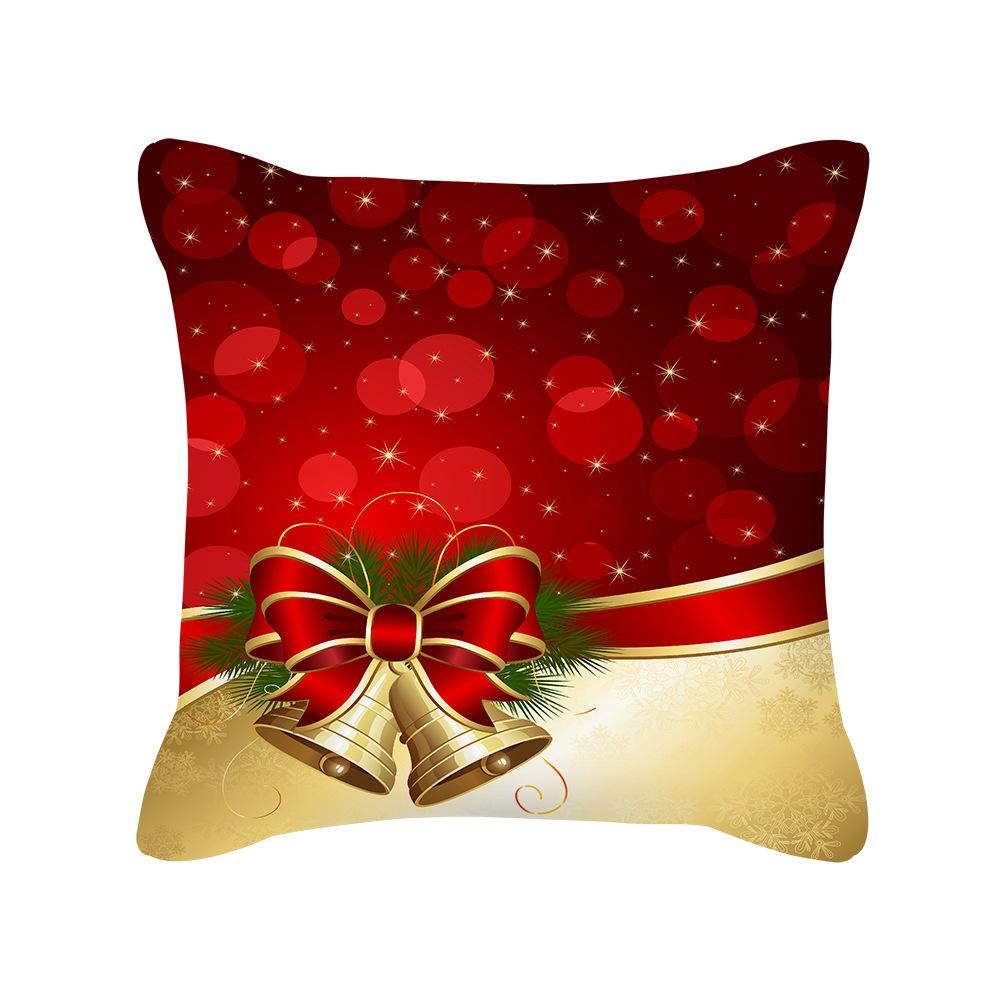 Christmas New Peach Skin Pillow Case Pillow Sofa Pillow Case Red Series Pillow