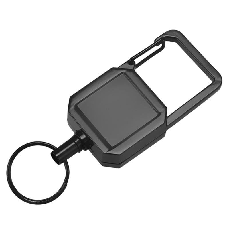 High Resiliences Steel Wire Rope Elastic Keychain Easy To Pull Buckle Keyring