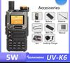 Quansheng UV-K6 Walkie-Talkie UV-K5, Aviation Multi-Band, One-Key Frequency Pairing, Bilingual English/Chinese.