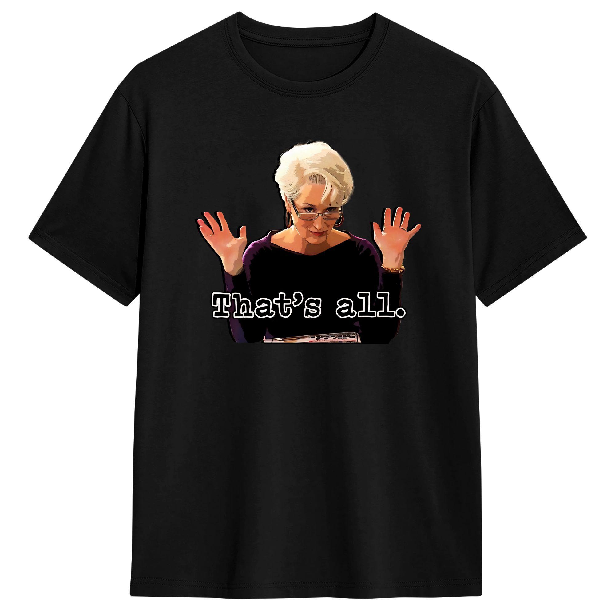 

Унисекс Женская Футболка Это Все Дьявол Носит Постер Miranda TShirts Харадзюку Летняя Футболка Смешная 100% Хлопок Одежда Подарок S