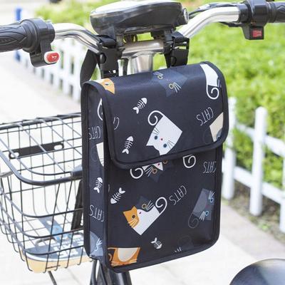 Borsa da Bicicletta con Cinghie Regolabili Impermeabile Cesta per Manubrio/Tubo Anteriore Borsa da Ciclismo