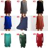 Elegant Women Autumn Fashion Basic Loose Slim Long Sleeve Mini Dress In S-5xl