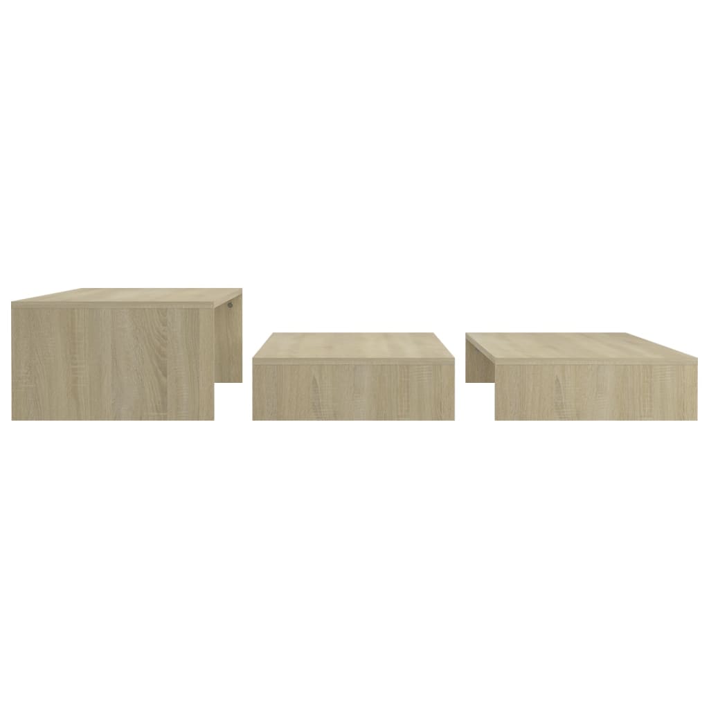  Set of Coffee Tables, Slide-in, Sonoma Oak 100x100x26.5 Cm
