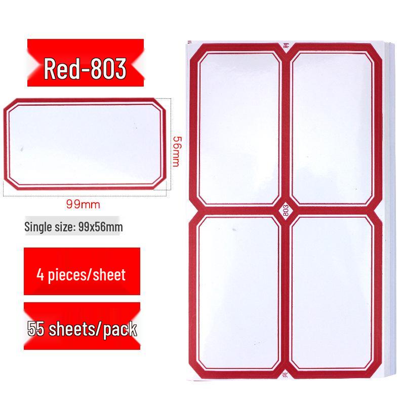 Ręcznie pisane naklejki samoprzylepne: Puste identyfikatory, klasyfikacja książek i naklejki z cenami