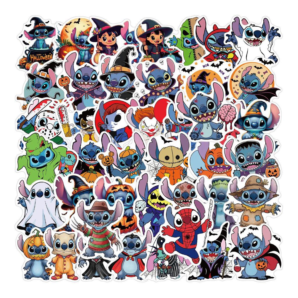 C-191: 50 Halloween Cartoon Stickers for Bags, Books, and Thermos Decor