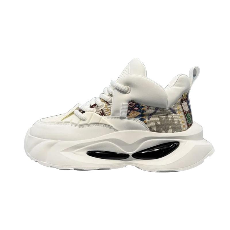 Men's shoes 2025 spring fashion versatile casual shoes platform non-slip wear-resistant dad shoes men's canvas sneakers