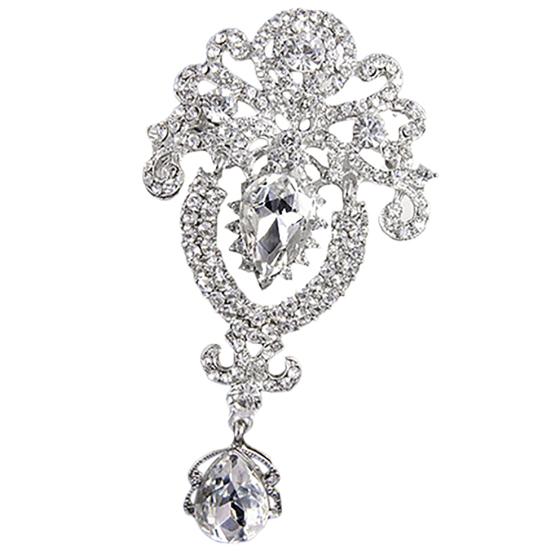Brooch Exquisite Crown Design Luxury Fashion Diamante Brooch Pin for Holiday