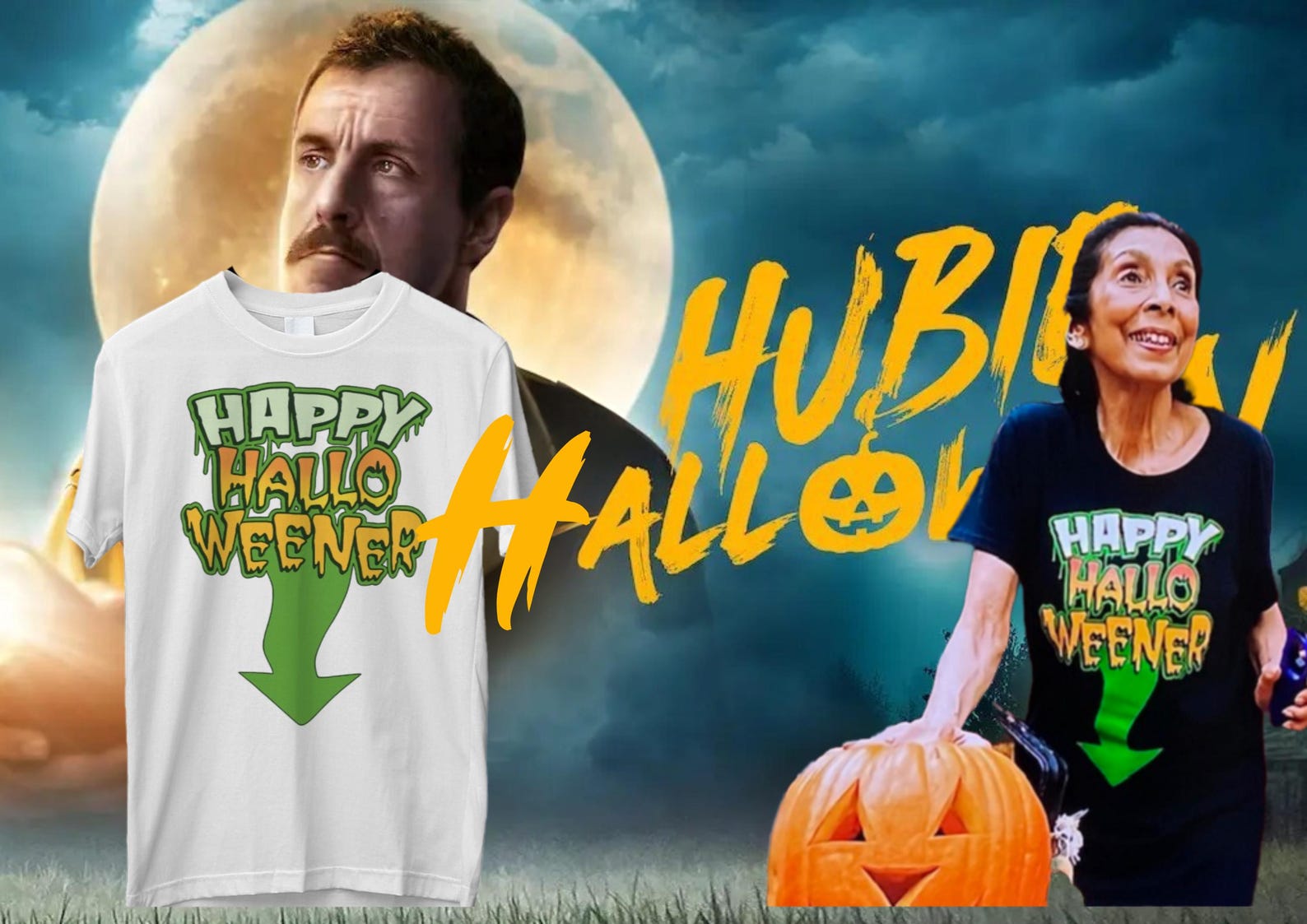 Happy Halloweener Tshirt, Funny halloween adult humour. XL
