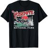 Yosemite National Park Retro 80's Mountains Distressed T-Shirt