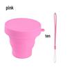 Portable Silicone Foldable Water Cup - High Temp Resistant, Food Safe, Ideal for Outdoor Sports and Travel.