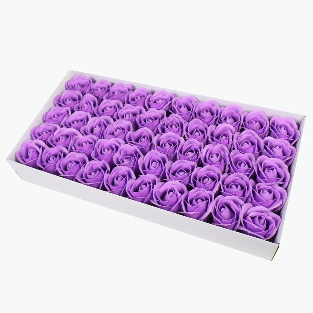 50Pcs Artificial Flower Roses Heads Dia4.5cm Wedding Decor Flower DIY Handmade Soap Flower Valentine's Day Gift Roses