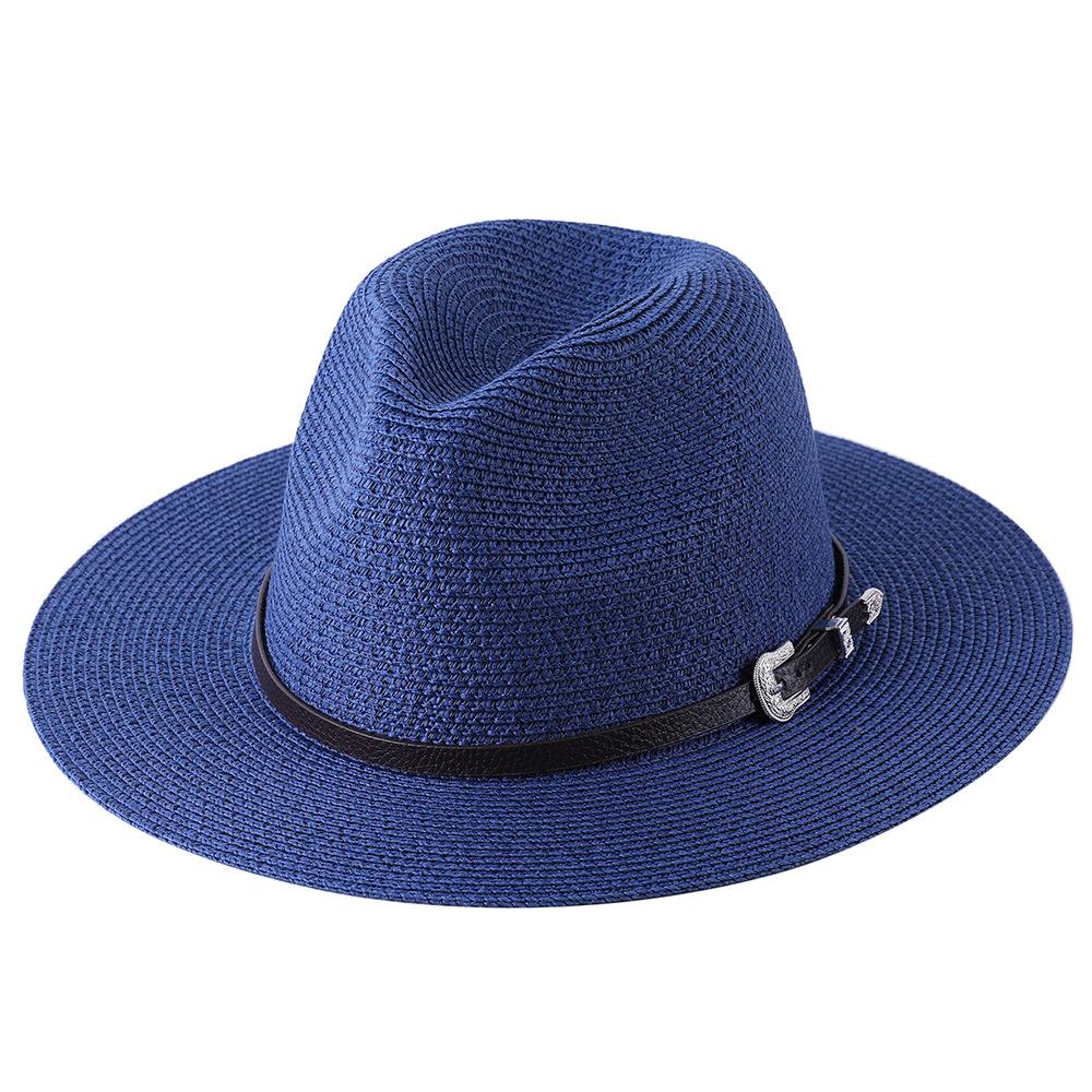 60CM Big Size Fashion Straw Parent-Child Hat For Women Men Summer Paper Panama Jazz Beach Hats Travel UV Protection Sun Cap