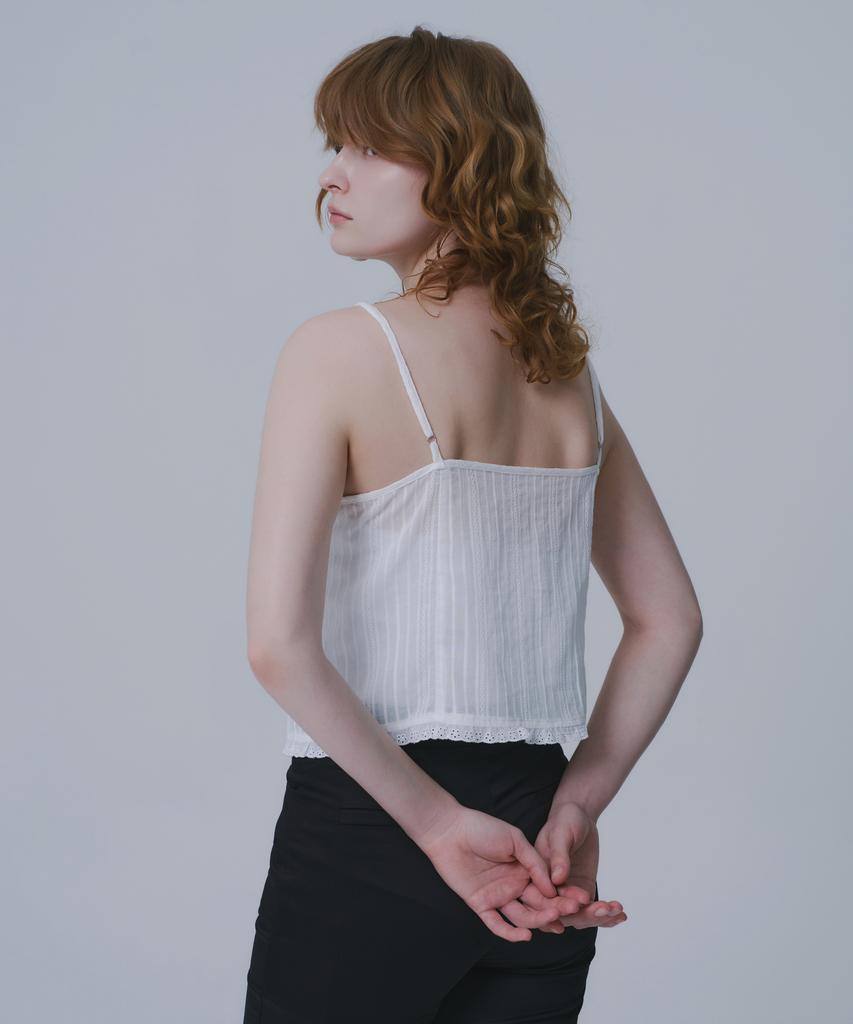 WAARFORWOMAN Ws-10 Lace Sleeveless Blouse_White
