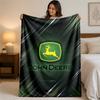 John Deere Print Flanelldecke Gemütliche Leichte Plüschdecke für Bett Sofa Haushalt