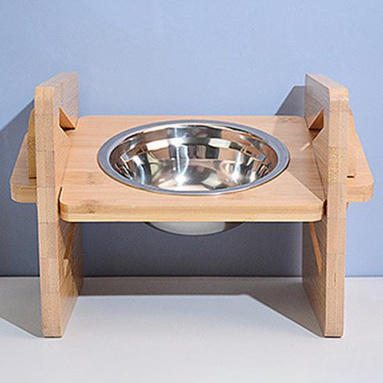 Elevated Cat Bowl Stand Comfortable Feeding Position Adjustable Height Anti-spill for Healthy Eating Habits