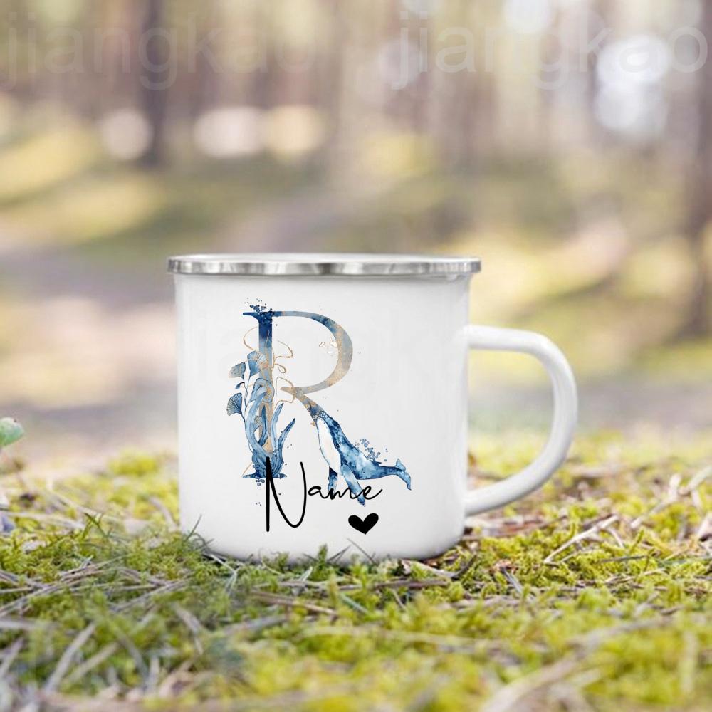 Personalized Mug for Kids Hot Chocolate Ocean Animal with Name Mug for Boys Kids Handle Mugs Birthday Party Favors Children Gift