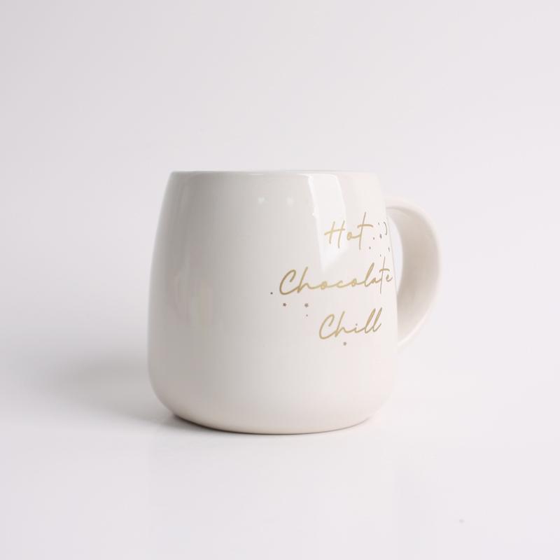 1pc Premium White Ceramic Cup for Hot Chocolate 330ml Modern Style Cocoa Coffee Mug for Home & Office Afternoon Tea