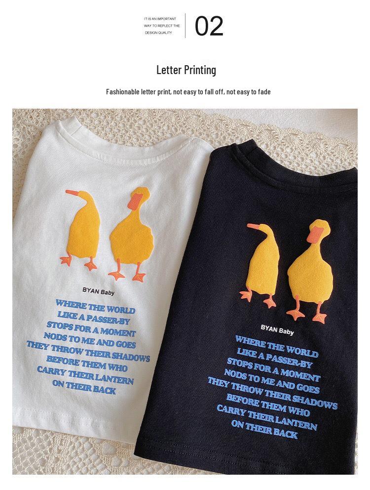 Children's Cartoon Cotton Long-Sleeve T-Shirt, Spring/Autumn 2024, Unisex Casual Korean Style Round Neck Base Shirt