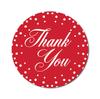 Darling Souvenir DIY Round 45 Pcs Polka Dot Thank You Black Stickers Non Customized Gift-1.6