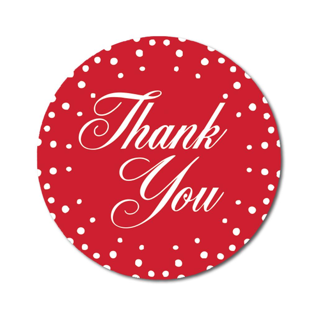 Darling Souvenir DIY Round 45 Pcs Polka Dot Thank You Black Stickers Non Customized Gift-1.6