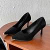 2025 Nouvelles Femmes Nouvelle Mode Chaussures à Talons Hauts à Enfiler Dame Décontracté Printemps & Été Bout Pointu Talons Hauts Tacones Altos