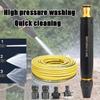 High Pressure Car Water Sprayer 5/10/20/30m Hose Watering Tube Nozzle Set Car Washing