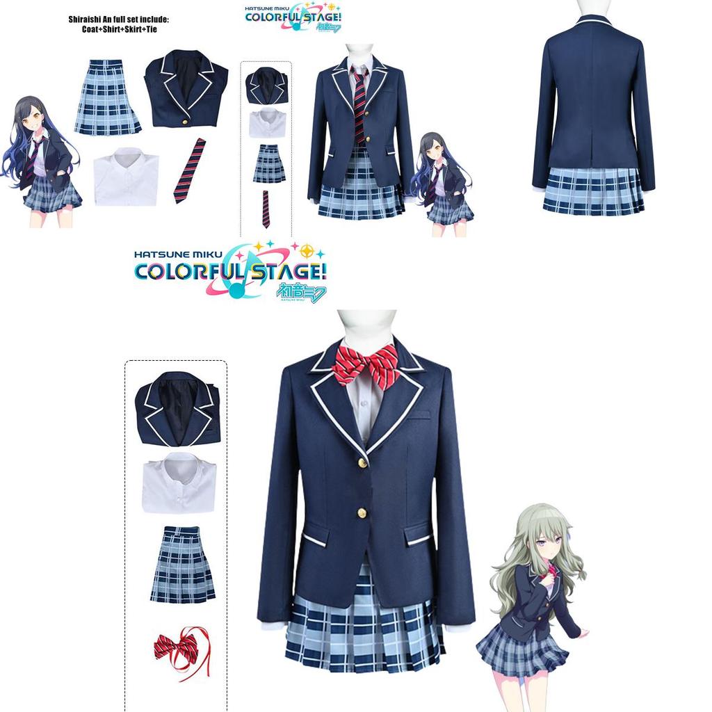 Project Sekai Colorful Stage Feat Cosplay Costume School Uniform Outfit Carnival
