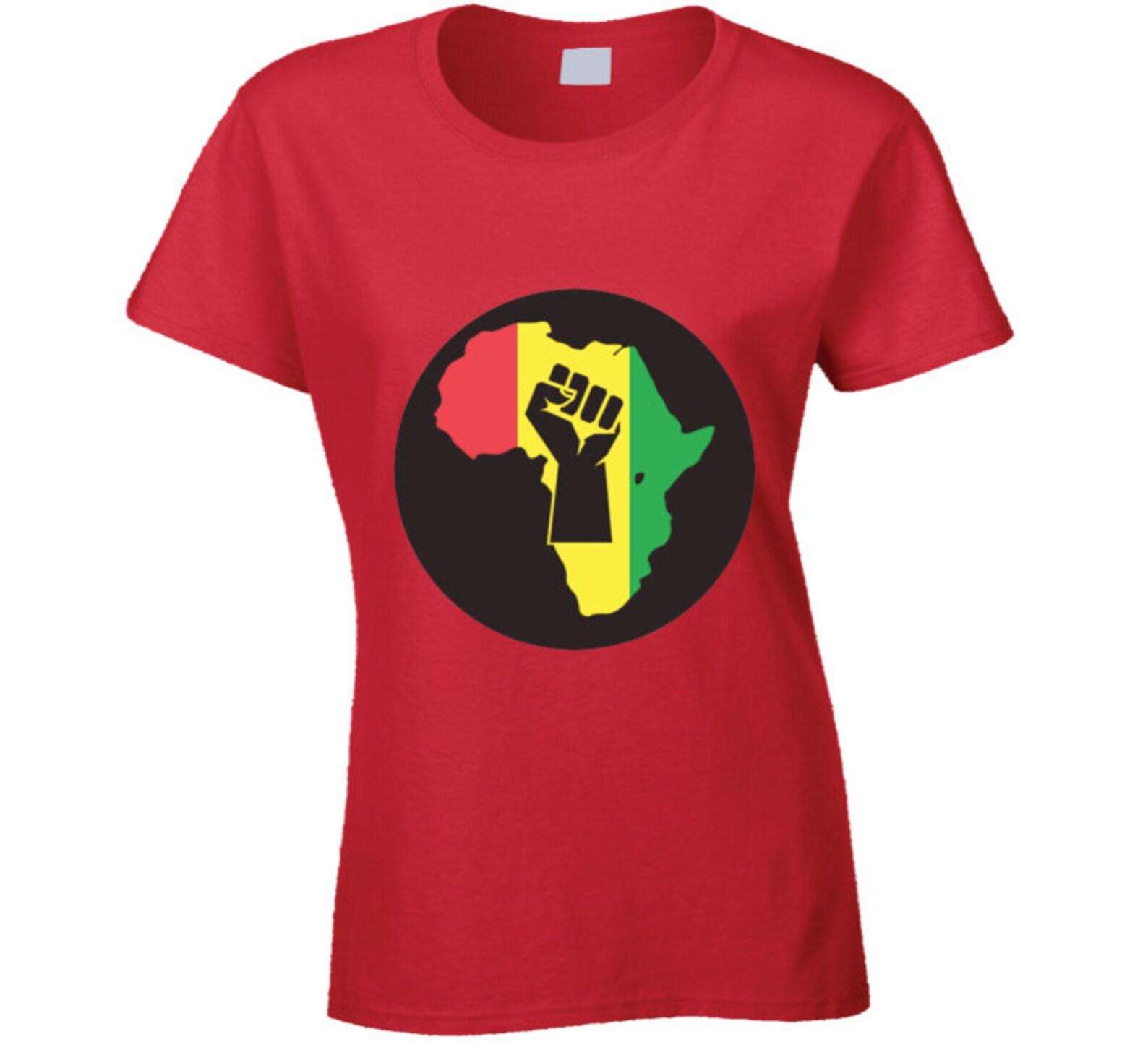 Africa Pride Red Ladies T Shirt L