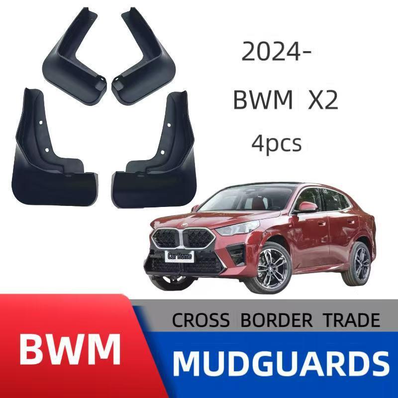 Punch-Free Mudguards for 24 BMW X2: Neutral, Moderately Soft Plastic
