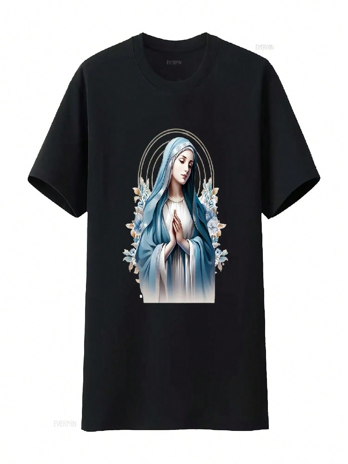 Our Lady Of Immaculate Heart Virgin Mary T Shirt Vintage Washed Designer Clothes Soft Stretched Streetwear Homme S разноцветный
