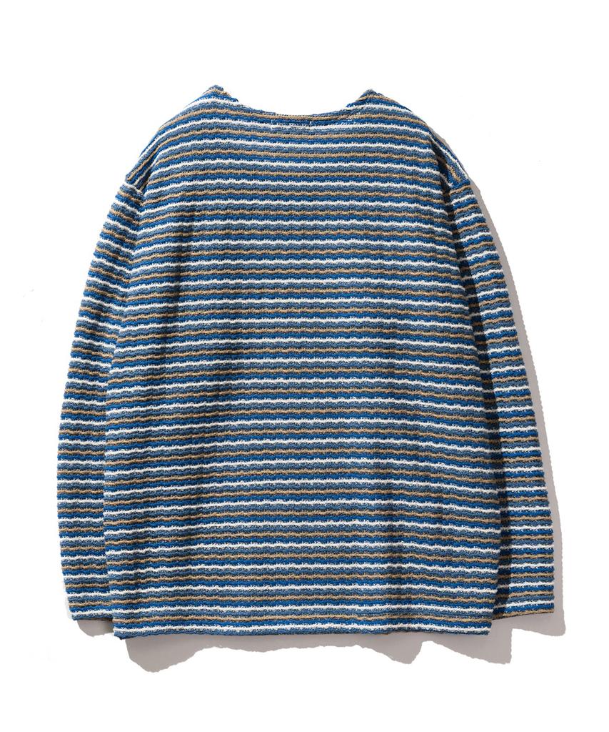 VASTIC Oversized Grunge Striped Knit_Blue