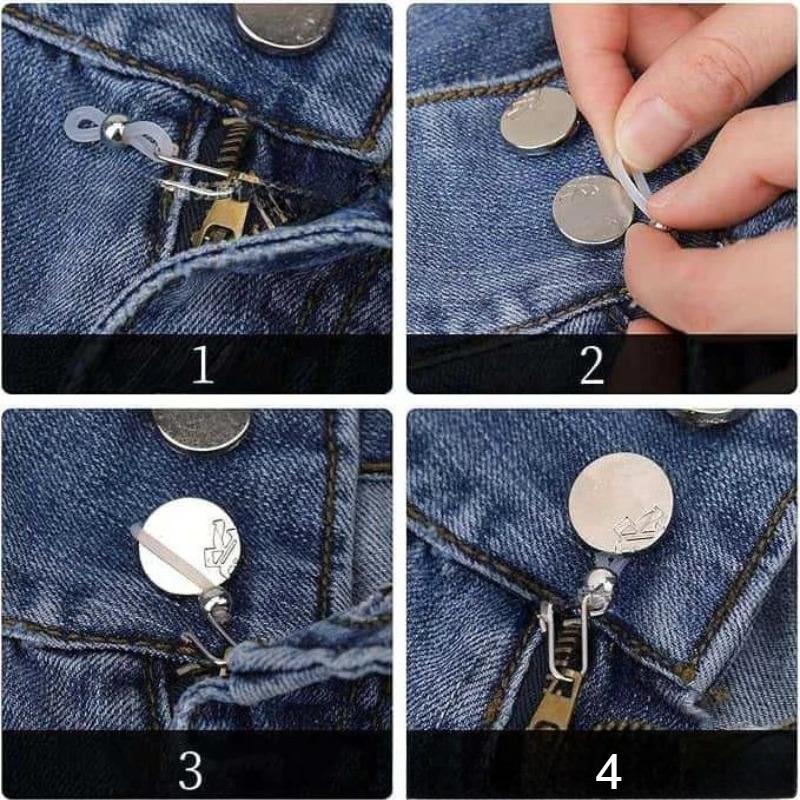 Zpsolution New Jeans Zipper Rest Holder, Anti-Slip Zipper Lock Buckle for Pants Removable Adjustable Fixing Tool