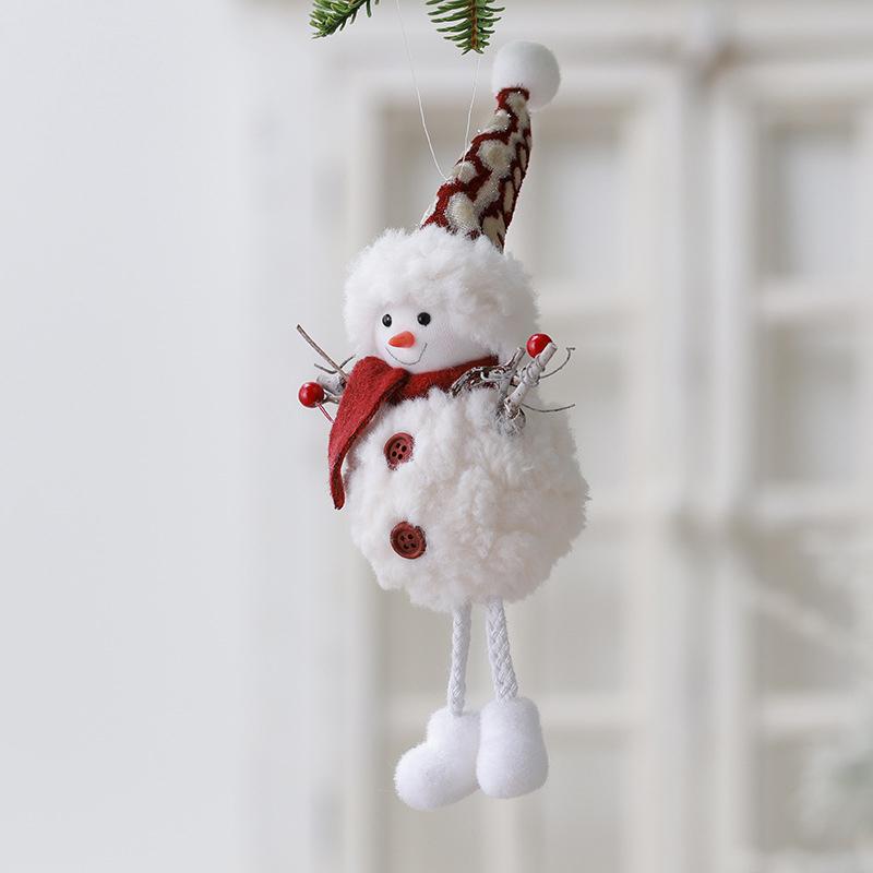 Christmas Angel Snowman Plush Doll Pendant Xmas Tree Hanging Ornaments Party Decor
