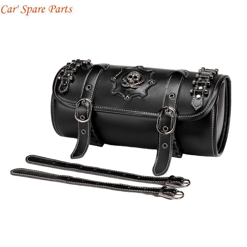 Y4UA Storage Universal Roll Bag Motorcycle Front Bag Vintage Saddlebag China Mainland