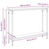Console Table with Shelf Black Oak Effect 100 X 22.5 X 75 Cm